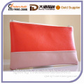 Orange and pink clutch bag faux leather clutch bag for women